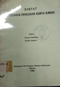 Image of Diktat Petunjuk Penulisan Karya IImiah