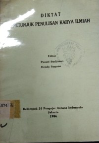 Diktat Petunjuk Penulisan Karya IImiah