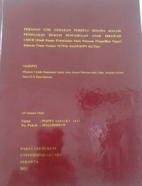 Peranan LSM Gerakan Perduli Sesama  Dalam Penegakan Hukum Pencabulan Anak Dibawah Umur (Studi Kasus Pencabulan Anak Putusan Pengadilan Negeri Jakarta Timur Nomor 747/Pid.Sus/2018/PN Jkt.Tim)