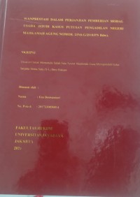 Wanprestasi Dalam Perjanjian Pemberian Modal Usaha (Studi Kasus Putusan Pengadilan Negeri Nomor .2/Pdt.G/2018/PN.Bdw)