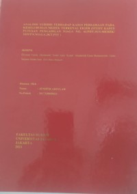 Image of Eksistensi Peradilan Koneksitas Terhadap pelaku Sipil Dan Anggota TNI Yang Bersama sama Melakukan Tindak pidana Memaksa Orang Lain Dengan Memakai Kekerasan (Studi Kasus Pada Putusan Pengadilan Militer Tinggi II Jakarta  Nomor 25-K/PMT-II/AU/V/2019)