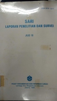 Image of Sari Laporan Penelitian Dan Survei (Jilid 18)