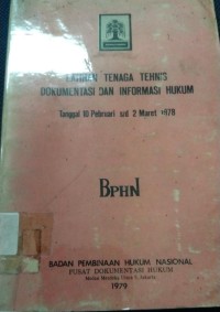 Latihan Tenaga Tehnis Dokumentasi Dan Informasi Hukum