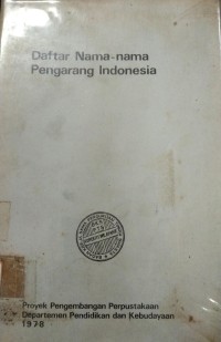 Daftar Nama-Nama Pengarang Indonesia