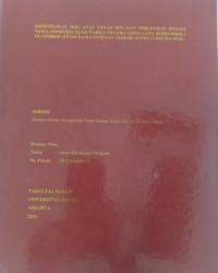 Kepemilikan Hak Atas Tanah Melalui Perjanjian Pinjam Nama (Nominee) Oleh Warga Negara Yang Berdomisili Di Lombok (Studi Kasus Putusan Nomor:81/PDT.G/2020/PN.MTR)