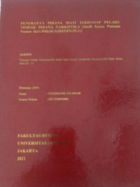 Penerapan Pidana Mati Terhadap Pelaku Tindak pidana Narkotika (stusi Kasus Putusan Nomor 1631/PID.SUS/2019/PN.PLG)