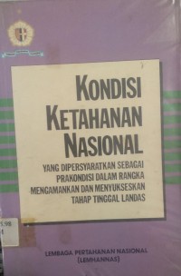 Kondisi Ketahanan Nasional