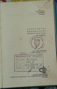 Image of Dasar-Dasar Pemikiran Tentang Akselerasi Modernisasi Pembangunan 25 tahun