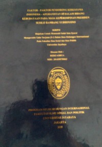 Image of Faktor-Faktor Pendorong Kerjasama Indonesia-Afghanistan Di Dalam Bidang Kebudayaan Pada Masa Kepemimpinan Presiden Bambang Yudhoyono