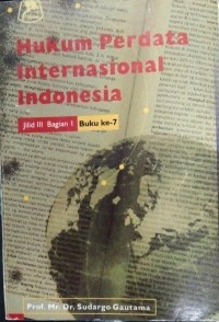 Image of Hukum Perdata Internasional Indonesia Jilid III Bagian 1