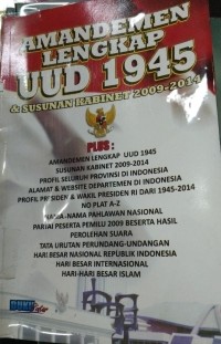 Amandemen Lengkap UUD1945&Susunan Kabinet 2009-2014