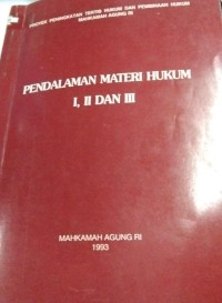 Pendalaman Materi Hukum I,II Dan III