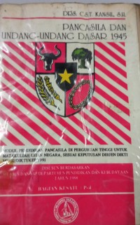 Image of Pancasila dan Undang-Undang Dasar 1945 Bahagian Kesatu