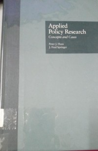 Applied Policy Research Concepts And Cases