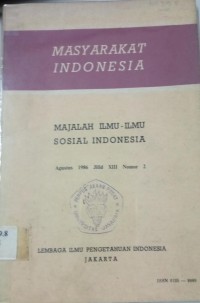 Image of Masyarakat Indonesia ; Majalah Ilmu-Ilmu Sosial Indonesia