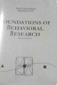 Foundations Of Behavioral Research (4th Edition)