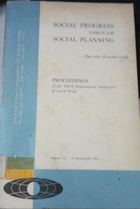 Image of Social Progess Through Social Palnning ; The role of social work