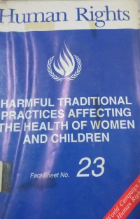 Image of Harmful Traditional practices affecting the heaLTH OF WOMEN AND CHILDREN