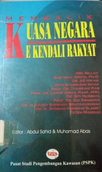 Membalik Kuasa Negara Ke Kendali Rakyat