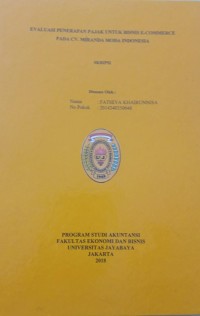 Image of Evaluasi Penerapan  Pajak Untuk Bisnis E-Commerce Pada Cv. Miranda Moda Indonesia