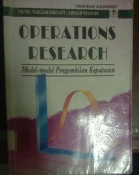 Image of Operations Research Model-model Pengambilan Keputusan