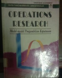 Operations Research Model-model Pengambilan Keputusan