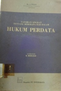 Image of Tafsiran Singkat Tentang Beberapa Bab Dalam Hukum Perdata