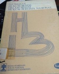 Image of Hukum Benda Dalam Sistem Hukum Perdata Nasional