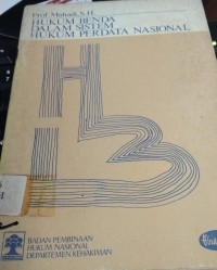 Hukum Benda Dalam Sistem Hukum Perdata Nasional