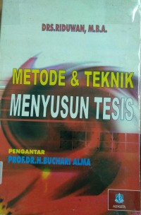 Image of Metode & Teknik Menyusun Tesis