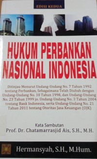 Image of Hukum Perbankan Nasional Indonesia (Edisi Kedua)