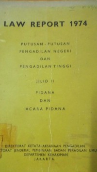 Image of Law Report 1974