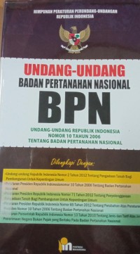 Undang-undang Badan Pertanahan Nasional Nomor 10 Tahun 2006 tentang Badan Pertahanan Nasional