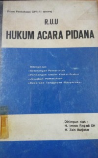 R.U.U. Hukum Acara Pidana