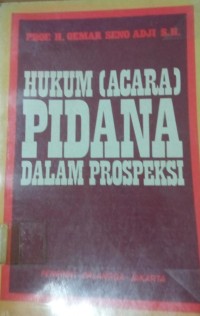 Hukum (Acara) Pidana Dalam Prospeksi