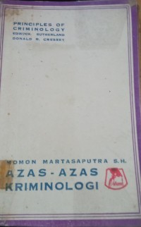 Azas - Azas Kriminologi