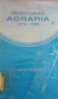 Image of Peraturan Agraria 1979 - 1980