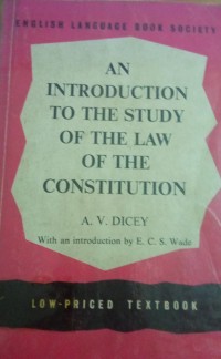 Introduction to the Study of the Law of the Constitution