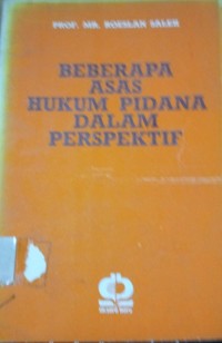 Beberapa Asas - Asas Hukum Pidana Dalam Perspektif