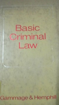 Image of Basic Criminal Law