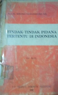 Image of Tindak - Tindak Pidana Tertentu di Indonesia