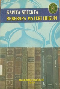 Image of Kapita Selekta Beberapa Materi Hukum