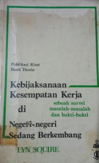 Kebijaksanaan Kesempatan Kerja di Negeri - Negeri Sedang Berkembang