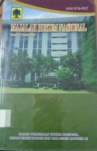Image of Majalah Hukum Nasional ( Nomor 2 Tahun 2009 )