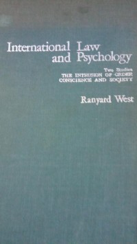 Image of International Law and Psychology : Two Studies The Intrusion of Order Conscience and Society