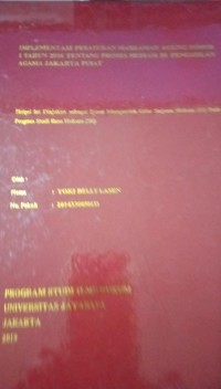 Image of Implementasi Peraturan Mahkamah Agung Nomor 1 Tahun 2016 Tentang Proses Mediasi di Pengadilan Agama Jakarta Pusat