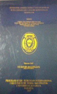 Image of Intervensi Amerika Serikat Dalam Konflik Rusia-Ukraina 2014: Analisis Kepentingan Geopolitik