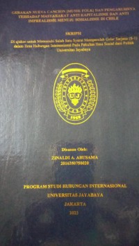 Gerakan Nueva Cancion (Musik Folk) Dan Pengaruhnya Terhadap Masyarakat Anti Kapitalisme Menuju Sosialisme Di Chile