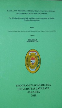 Image of Kekuatan Mengikat Perjanjian Jual Beli Dalam Transaksi Perdagangan Online