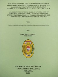 Image of Perlindungan Hukum Terhadap Pembeli Berdasarkan Akta Notariil Perjanjian Pengikatan Jual Beli Hak Atas Tanah Dengan Adaya Peletakan Sita Jaminan Oleh Pihak Ketiga Dihubungkan Dengan Asas Itikad Baik